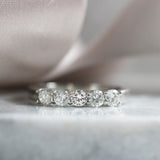 Platinum 5 stone claw set diamond eternity ring 0.67ct