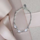 Silver Bracelet With Cubic Zirconia's