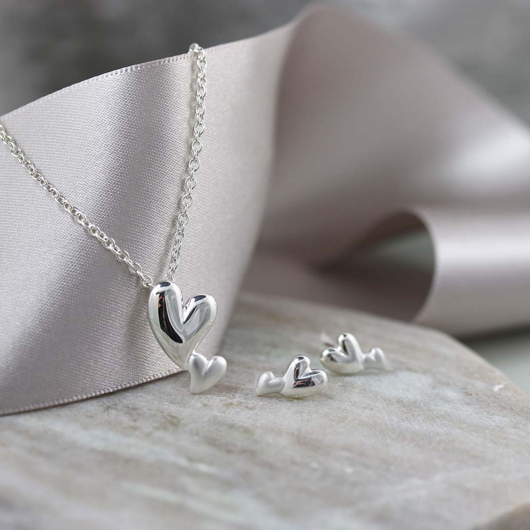 Silver Double Heart Pendant