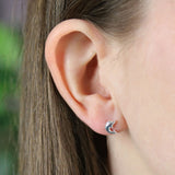 Silver Dolphin Stud Earrings