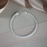 Silver Cubic Zirconia Tennis Bracelet