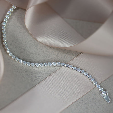 Silver Cubic Zirconia Tennis Bracelet