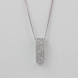 18ct White Gold Princess Cut Diamond Pendant 0.56ct on 9ct Chain