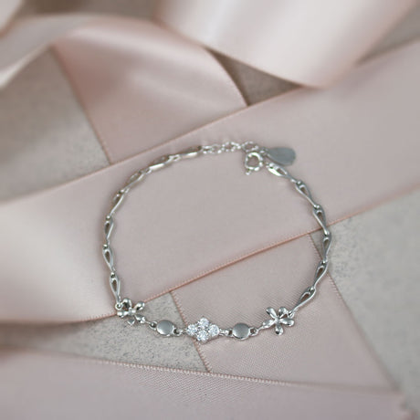 Silver Bracelet With Cubic Zirconia's