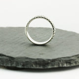 Silver Chunky Oxidized Patterned 6mm Ring