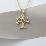 9ct Yellow Gold Diamond Set Tree of Life Pendant