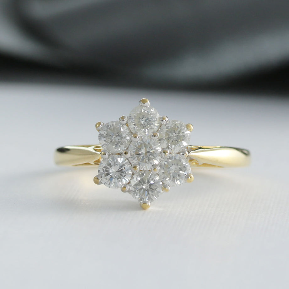 Diamond Cocktail Flower Cluster Ring 14k White Gold 3.38 tcw $12,000 R | QD  Jewelry