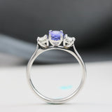 18ct White Gold Tanzanite & Diamond Ring