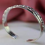 Solid Silver Twist Bangle