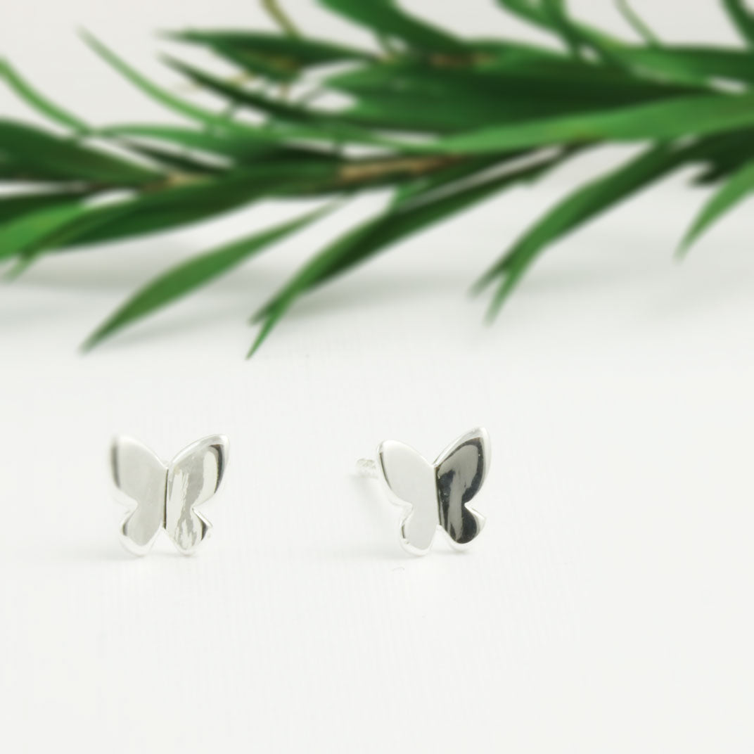 Silver Butterfly Earrings