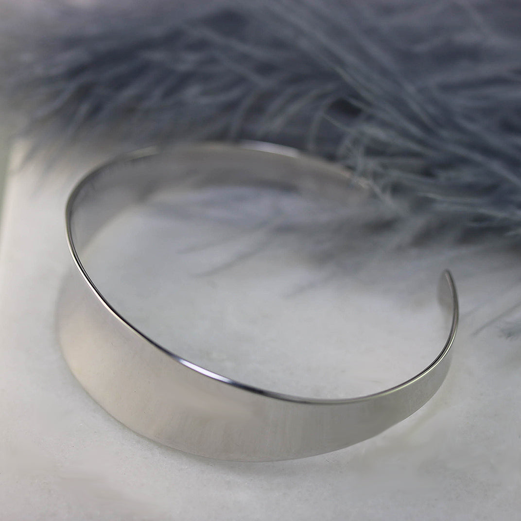 Solid Silver Plain Bangle