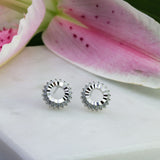 Silver Cubic Zirconia Open Circle Stud Earrings