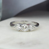 18ct White Gold Three Stone Diamond Ring