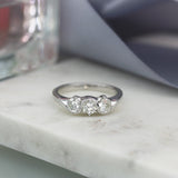 18ct White Gold Three Stone Diamond Ring