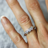 18ct White Gold Three Stone Diamond Ring