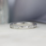 18ct White Gold Diamond Twist Ring