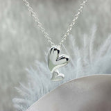 Silver Double Heart Pendant